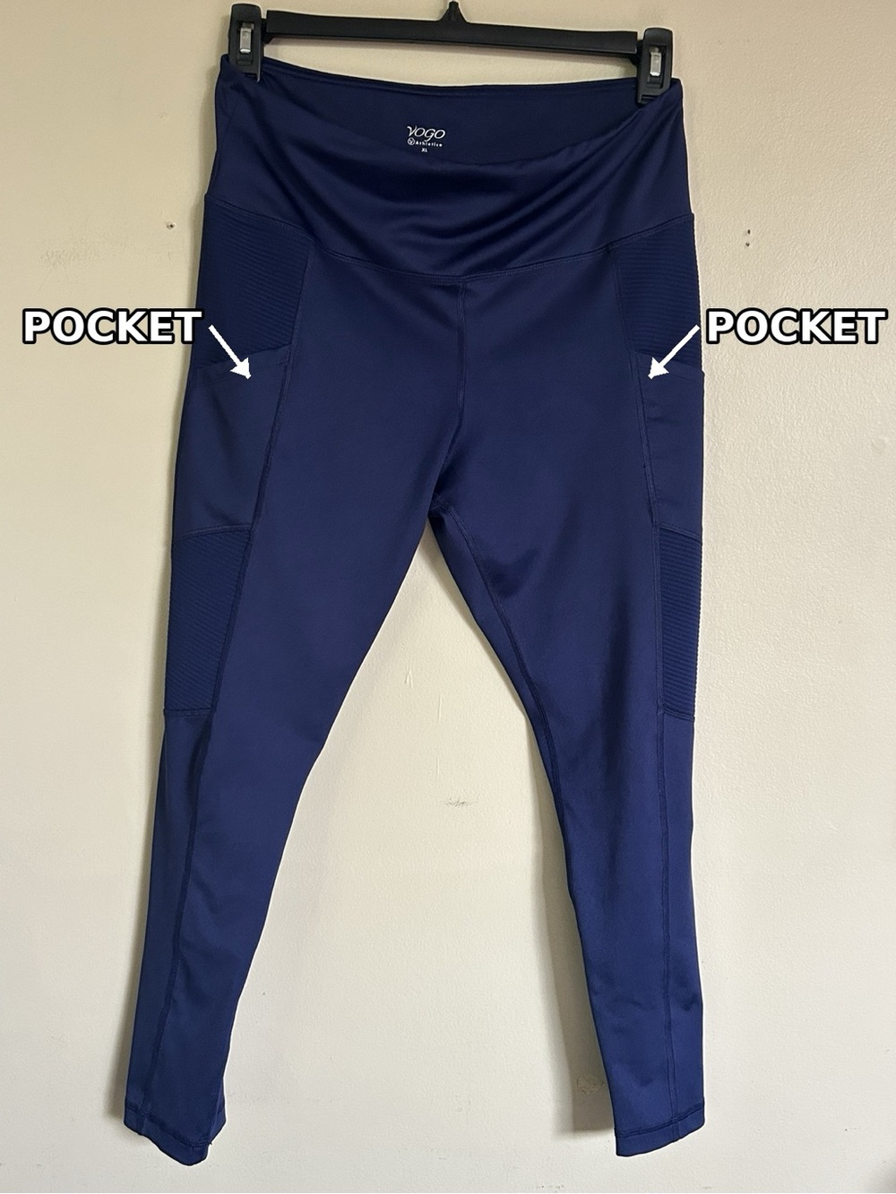 VOGO Athletica Deep Blue High-Waist Pocket Leggings